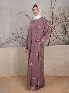 Último cárdigan modesto negro islámico Abaya para mujer venta al por mayor bordado Bowknot Abaya para verano diseñado Dubai musulmanes - Product Image 3