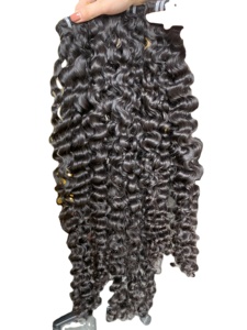 Venta al por mayor 100% Original Vietnam rizado peluca mejor calidad máquina doble trama Frontal peluca cruda sin procesar cabello humano trama - Product Image 3