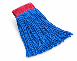 Cabezal de Mopa con Borde Azul, 60% Algodón, 40% Poliéster, con Flecos, Recambio para Limpieza, Herramienta Reutilizable para Limpiar Pisos - Product Image 4