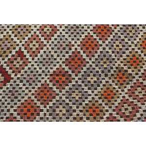 Vintage Turkish Kilim Rug 2.7x3.7 ft, <b>Brown</b> Small Polka dot <b>Wool</b> Rug - Product Image 5