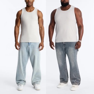 Débardeur de sport côtelé moulant en coton et élasthanne pour homme, idéal pour la course et l'entraînement, avec compression et coupe ajustée - Product Image 6
