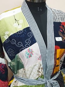 Batas Kimono Bordadas de Algodón para Mujer, Batas de Dormir de Talla Grande con Parches para Verano y Otoño, Ropa de Playa - Product Image 3