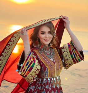 ผู้หญิงสวมใส่งานแต่งงานสวมแฟชั่นใหม่อัฟกานิสถานบาโลชิวัฒนธรรม TOP DEMANDING ชุดด้วยงานฝีมือและเหรียญโบราณ - Product Image 2