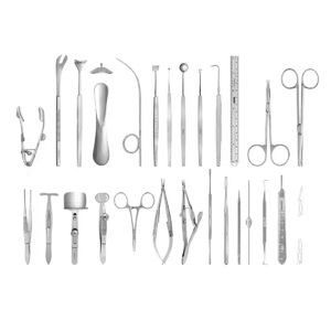 Mini juego de oculoplástico de calidad superior, juego de instrumentos oftálmicos, 28 Uds., equipo de cirugía quirúrgica, curetas de espéculo Retractor - Product Image 1