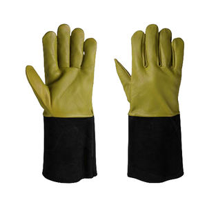 Guantes de soldadura TIG de cuero de vaca de grano dividido de alta resistencia, puño de seguridad certificado CE, 11 oz, resistente al calor a la abrasión para - Product Image 6