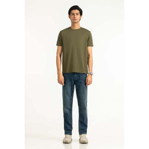 T-shirt à manches courtes en jersey de coton pour homme, coupe classique, écologique, col rond, fitness, surdimensionné, fabricant OEM ODM, fournisseur - Product Image 3