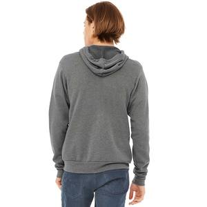 Bella Canvas <b>Dark</b> <b>Grey</b> Heather Fleece Adult Snow Heather French Terry Zip <b>Hoodie</b> - Product Image 6