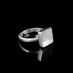 925 argent Sterling réglable carré 5mm lunette anneau fait à la main bonne qualité bijoux à bricoler soi-même faisant des fournitures en gros pince réglage - Product Image 6