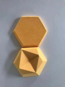 แผงตกแต่งผนัง3D กันเสียงสำหรับตกแต่งแผงผ้าโพลีเอสเตอร์100% เสียงโค้งแผง3D อะคูสติก - Product Image 6