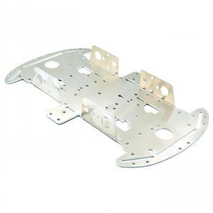 EParthub 4WD Allrad-Smart-Car-Chassis 1,5mm Allradantrieb Bodenplatte rundes Aluminium-Roboter-Tracking-Auto - Product Image 3