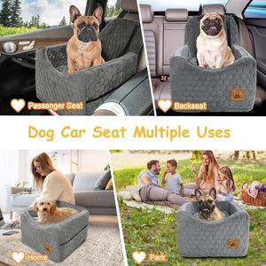 Asiento de Coche Desmontable para Perros Pequeños/Medianos, Asiento Elevador para Perros con Espuma Viscoelástica, Asiento de Seguridad para Viajes con Funda Lavable y Extraíble - Product Image 6