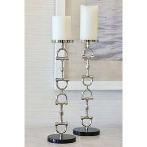 Candelabro artesanal, portavelas de estilo ecuestre, estribo de caballo y soporte de vela de Pilar, decoración interior del hogar - Product Image 3