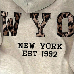 Sudadera con Capucha Casual para Mujer, Invierno 2025/2026, Tela Personalizada, Transpirable, Secado Rápido, Antiencogimiento, Mangas Largas, Bolsillos, Alta Calidad - Product Image 3