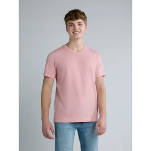 Fournisseur du Bangladesh de haute qualité Design personnalisé T-shirt décontracté de couleur unie pour hommes T-shirts à la mode col en V Slim Fit pour hommes - Product Image 1