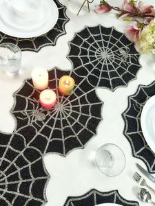 Handcrafted Luxury <b>Seed</b> Beads Placemats with Intricate Embroidery Custom Design Beaded Table <b>Mats</b> for Halloween and Christmas - Product Image 5