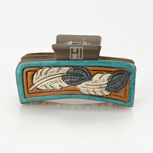 กิ๊บหนีบผมหนังวัวขนาดใหญ่ดีไซน์แบบตะวันตกอุปกรณ์ตกแต่งผมแบบเรียบง่ายทำจากพลาสติกสำหรับสาวโคบาลแฟชั่น-hidayat นานาชาติ - Product Image 1