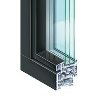 Portes coulissantes à cadre en aluminium anodisé avec isolation thermique insonorisée à double verre ouverture latérale finie pour appartement 2024