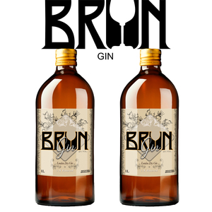 Gin Brun Premium London Dry Distilled Gin, cinquement filtré, 40% ABV, bouteille en verre 1L, saveurs botaniques riches, prêt pour les cocktails - Product Image 4