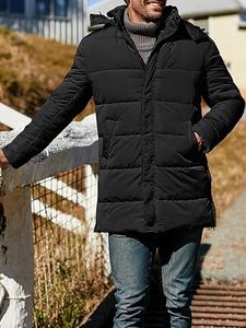 เสื้อแจ็คเก็ตขนเป็ดสำหรับผู้ชายเสื้อโค้ทตัวยาวผ้าควิลท์มีฮู้ดตามสั่งสำหรับฤดูหนาว - Product Image 2