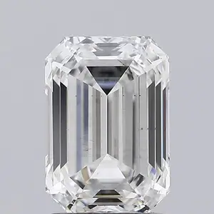 高品质祖母绿明亮切割钻石F白色级1.73克拉IGI GIA认证实验室生长的VS2透明钻石