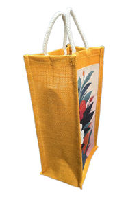 Bolsa de Mano de Yute 100% Natural con Estampado Digital, Ligera y Reutilizable para Compras, Oficina, Uso en Exteriores, para Regalos - Product Image 2