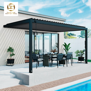 Pérgola motorizada de aluminio, persiana ajustable, techo, parasol bioclimático, <span class=keywords><strong>refugio</strong></span> para jardín, Patio, cocina al aire libre, balcón - Product Image 3