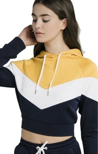 เสื้อมีฮู้ดแบบสวมหัวรุ่นสั้นของผู้หญิงเสื้อมีฮู้ดผ้าคอตตอน100% ดีไซน์ล่าสุดพิมพ์ซับลิเมชันขายส่งเสื้อเบลาส์แบบมีเชือกรูดออกแบบได้ตามต้องการ - Product Image 2