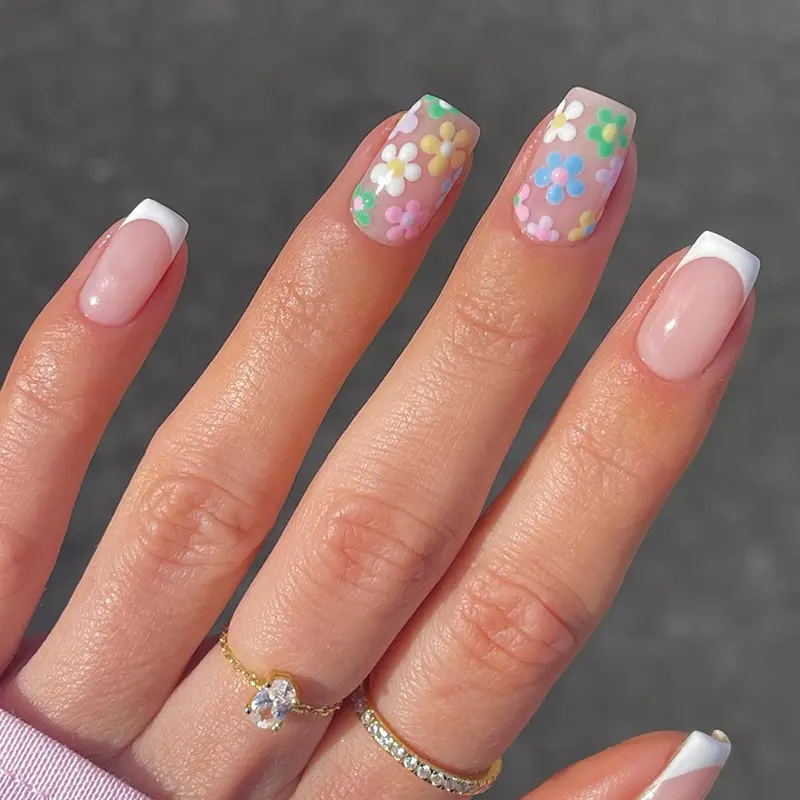 Simple white nail designs