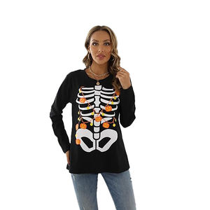 เสื้อยืดแขนยาวผู้หญิงทันสมัย ผ้าฝ้ายเมอร์เซอไรซ์เนื้อนุ่มลื่น ระบายอากาศได้ดี สวมใส่สบาย  สีพื้น  รับสกรีนลายตามสั่ง - Product Image 4