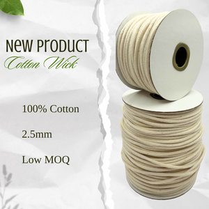 Vente en gros 100% mèche de bougie en coton blanc naturel 20cm mèches écologiques pour bougies de cire de sable 100 pièces pour usage de vêtement - Product Image 5