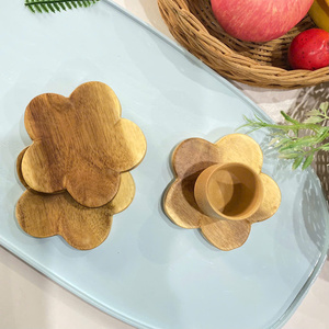 Chất lượng cao tùy chỉnh thủ công Keo Gỗ Sồi Nhà Sáng tạo doussiewood Coaster gỗ placemat đặt hoa Thảm miếng đệm - Product Image 3