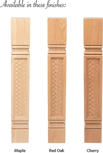 Gabinete de cocina de madera maciza Columna de poste de isla Soporte de patas decorativas para mesas Gabinetes de islas Poste decorativo de forma personalizada - Product Image 4