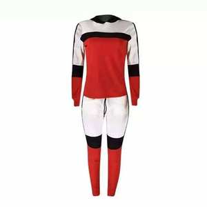 Survêtements à capuche et pantalon bicolores, meilleur prix, tissu en coton, survêtements d'automne, haute qualité, dernier style, survêtements pour femmes - Product Image 2