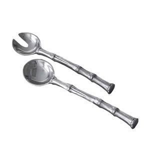 Serveur à salade en métal au look de designer brillant de qualité supérieure avec poignée unique conçue pour une durabilité de style, un confort d'utilisation élégante - Product Image 6