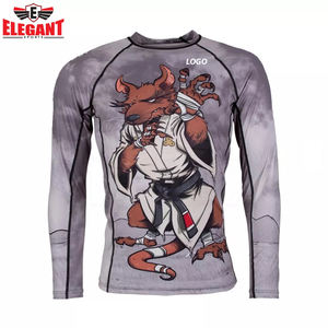 MMA Fight Training Rash Guard Compresión MMA camisa Por encargo Sublimación Impreso MMA Rash Guard Ropa de compresión Ropa de gimnasio - Product Image 6