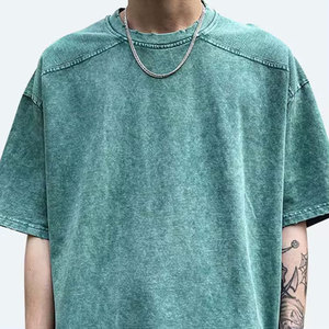 Camiseta lavada con ácido de algodón 100% para hombre, diseño de logotipo personalizado, hombro caído de gran tamaño de alta calidad para un ambiente informal genial - Product Image 5