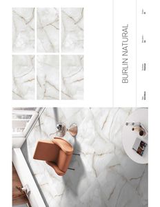 Design italien Burlin Carreaux de porcelaine émaillée naturelle antidérapante Style moderne solide pour hôtels hôpitaux appartements villas - Product Image 1