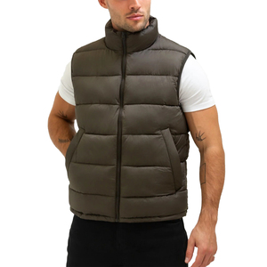 Offre spéciale Streetwear à capuche hiver uni marron épais doublure GSM veste bouffante broderie personnalisée imperméable réversible - Product Image 6