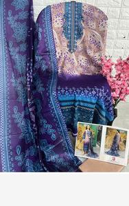 คอลเลกชั่นผ้าฝ้ายแท้พิมพ์ดิจิตอลพื้นสนามหญ้ามีคอลเลกชันผ้าฝ้าย dupatta ปากีสถาน - Product Image 4