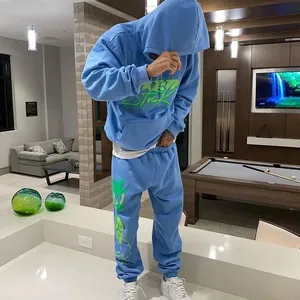 Ensemble de survêtement unisexe XXL en molleton de coton imprimé de qualité, sur mesure, pour l'hiver, respirant, séchage rapide, vente en gros, fitness - Product Image 3