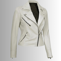 Nouvelle veste en cuir d'agneau pour femme, mode hiver, personnalisable, vente en gros, qualité supérieure, tricotée, respirante, col en V, unie
