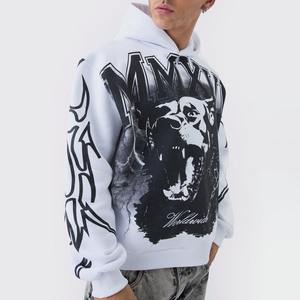 Sweat à capuche oversize pour homme avec fermeture éclair, broderie de qualité, polaire durable, écologique, service OEM, meilleur matériau - Product Image 2