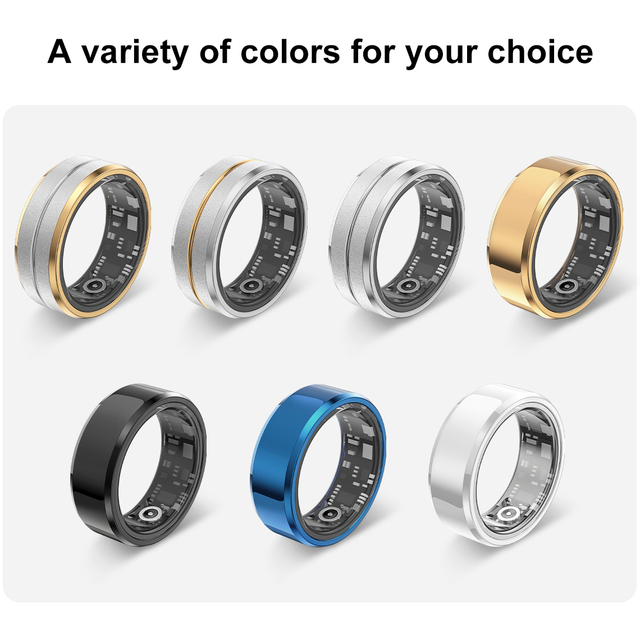 AI Smart Ring with App Control Waterproof Health Fitness Tracker for Sport Sleep Monitoring IOS Android Men Women