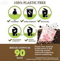 Sacs à déjections canines compostables de qualité supérieure, sacs à déchets pour animaux de compagnie à base de plantes, amidon de maïs PLA PBAT, écologiques, extra épais, anti-fuites, OEM ODM