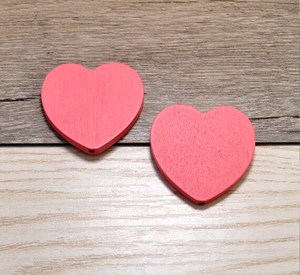 Cuentas de Madera con Forma de Corazón, Cuentas de Madera de Colores y Formas Personalizadas, Producto Indio Hecho a Mano - Product Image 2