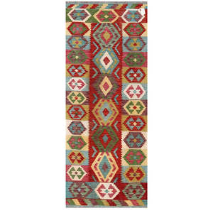 Alfombra Kilim de Maimana, Afganistán, 192 x 76 cm, Alfombras y Juegos de Alfombras - Product Image 1