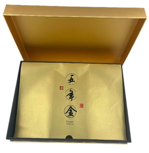 TH CB-247 personalizado proporciona diseño de joyero de regalo dorado de lujo OEM con espuma troquelada para aniversarios - Product Image 2