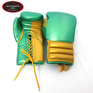Guantes de Boxeo de Piel Metálica de Alta Calidad con Cordones de Piel, Color Personalizado, por ABDULLAH MARTIAL ARTS - Product Image 3