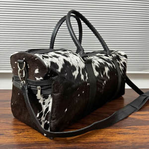 Bolsa de lona de cuero de vaca con logotipo impreso personalizado de alta calidad al por mayor bolsa de lona de cuero de vaca de diseño personalizado - Product Image 5