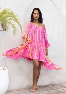 New Arrival 100% Cotton Off-the-Shoulder Long Sleeve A-Line Mini <b>Dress</b> Silk Lining for Women-Vintage Formal Occasions Breathable - Product Image 4